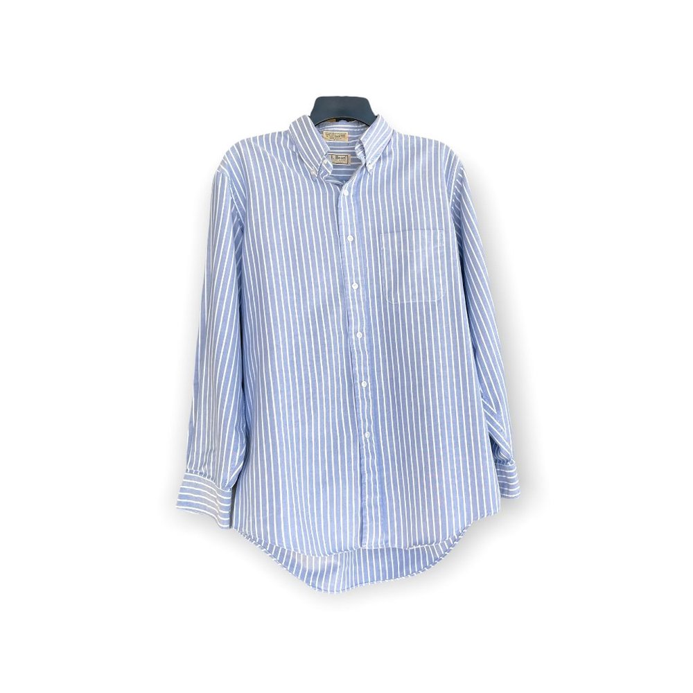 Vintage LL Bean Men's Striped Button Down